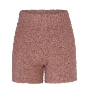 Skims Cozy Knit Rose Clay Shorts Size S/M